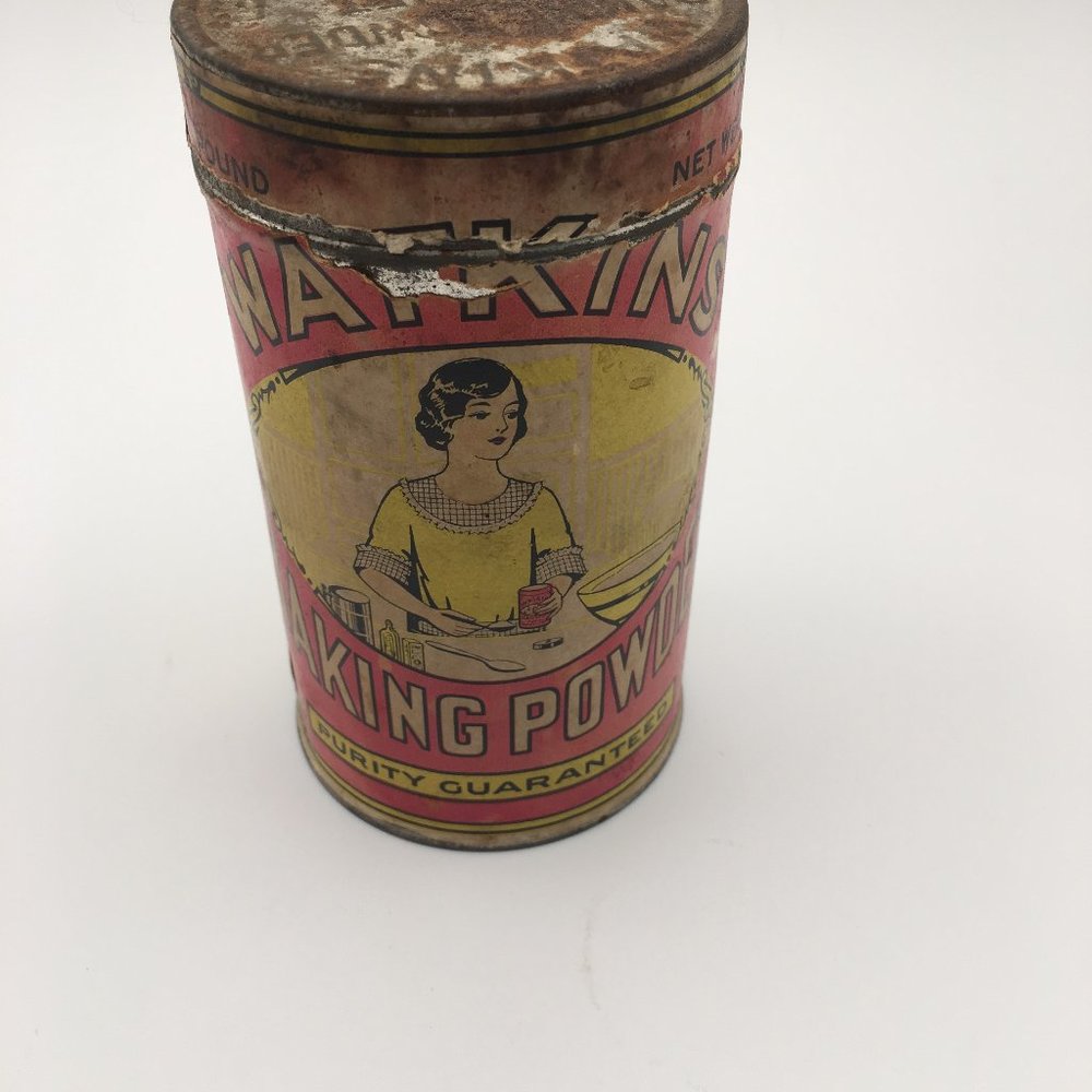 Vintage Watkins Baking Powder can